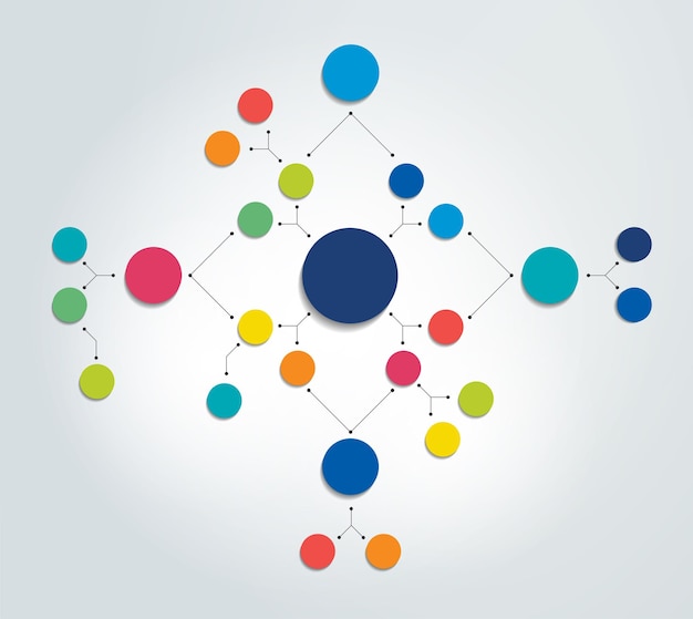 Flowchart diagram scheme Infographic element