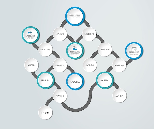 Flowchart Template scheme diagram infographic