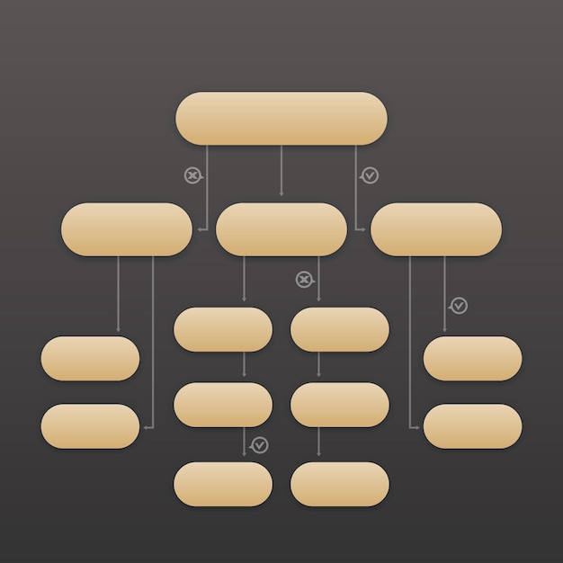 Flowchart template, vector elements