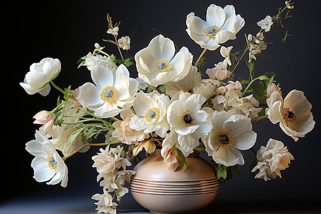 Flower arrangement using Christmas rose flowers