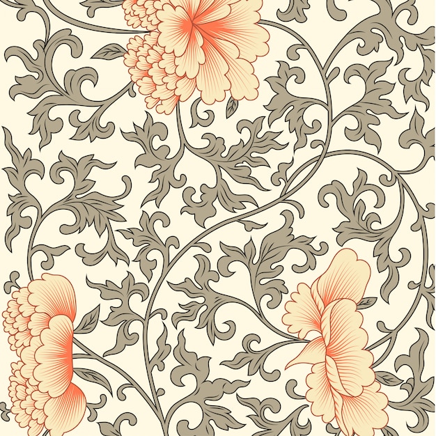 Flower background in chinese style