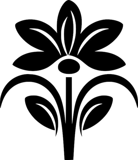 Flower Black and White Vector illustration