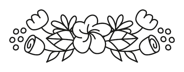 Flower border vector illustration