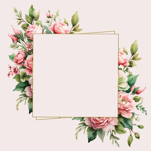 Vector flower botanical instagram frame post background