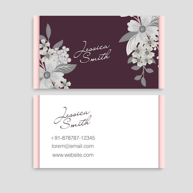 Flower business cards template