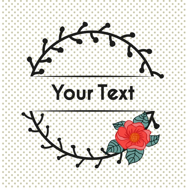 FLOWER CIRCLE TEMPLATE TEXT DOT