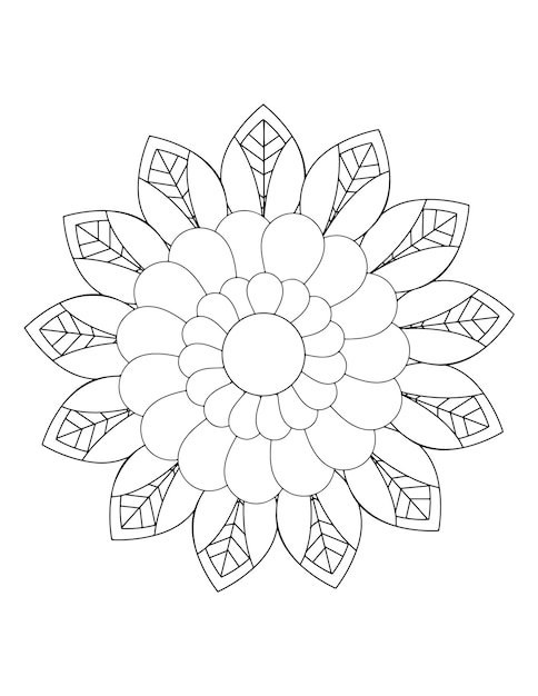 Flower coloring book page, Adult Coloring book page for amazon. Flower coloring Book Page.