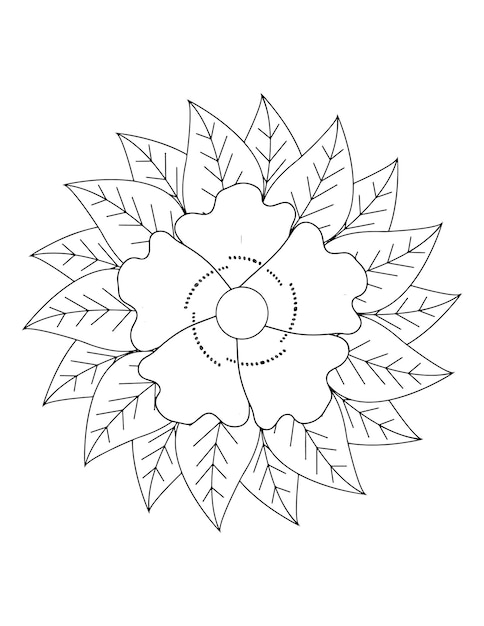 Flower coloring book page, Adult Coloring book page for amazon. Flower coloring Book Page.