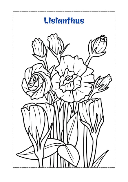 Flower coloring book