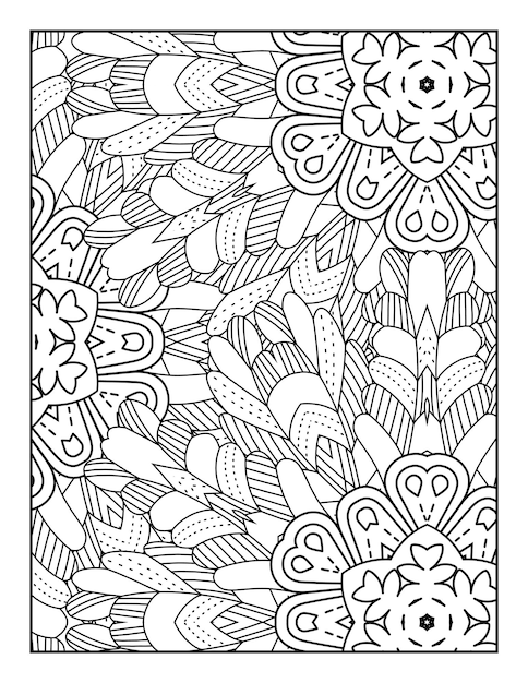 Flower Coloring Page. Flower Mandala Coloring Page