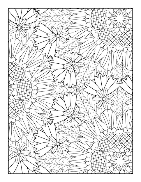 Flower Coloring Page. Flower Mandala Coloring Page