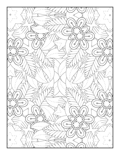 Flower Coloring Page. Flower Mandala Coloring Page