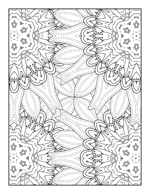 Flower Coloring Page. Flower Mandala Coloring Page