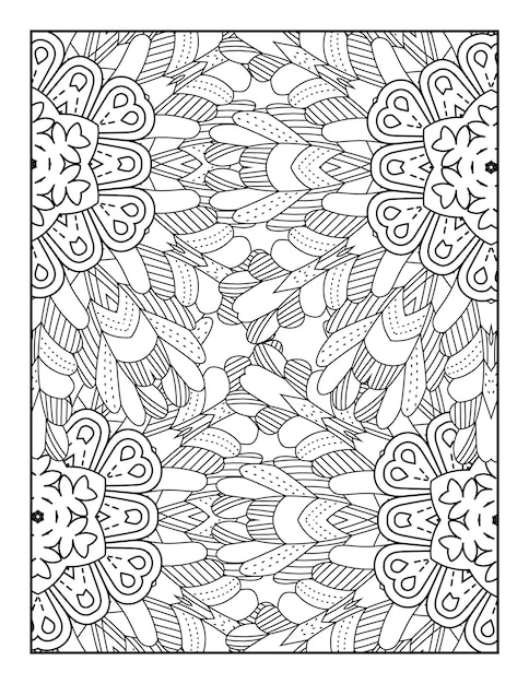 Flower Coloring Page. Flower Mandala Coloring Page