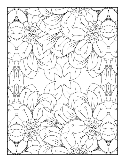 Flower Coloring Page. Flower Mandala Coloring Page