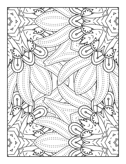 Flower Coloring Page. Flower Mandala Coloring Page