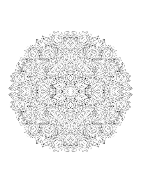 Flower Coloring Page. Mandala. Flower Mandala. Coloring Page