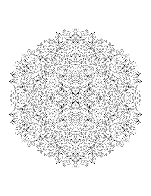 Flower Coloring Page. Mandala. Flower Mandala. Coloring Page