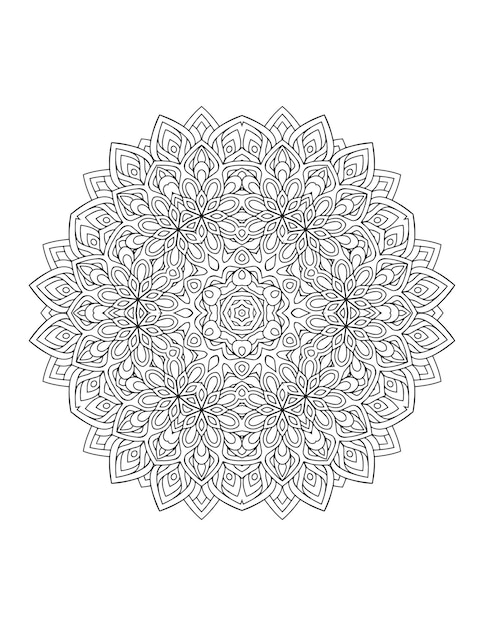 Flower Coloring Page. Mandala. Flower Mandala. Coloring Page