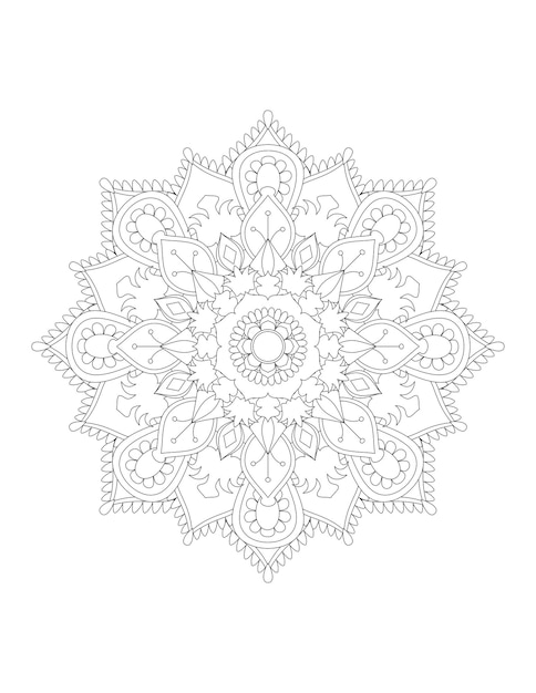 Flower Coloring Page. Mandala. Flower Mandala. Coloring Page