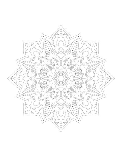 Flower Coloring Page. Mandala. Flower Mandala. Coloring Page