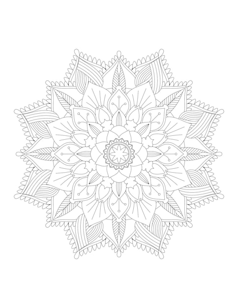 Flower Coloring Page. Mandala. Flower Mandala. Coloring Page