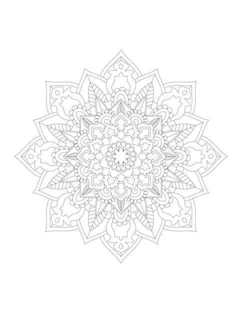 Flower Coloring Page. Mandala. Flower Mandala. Coloring Page