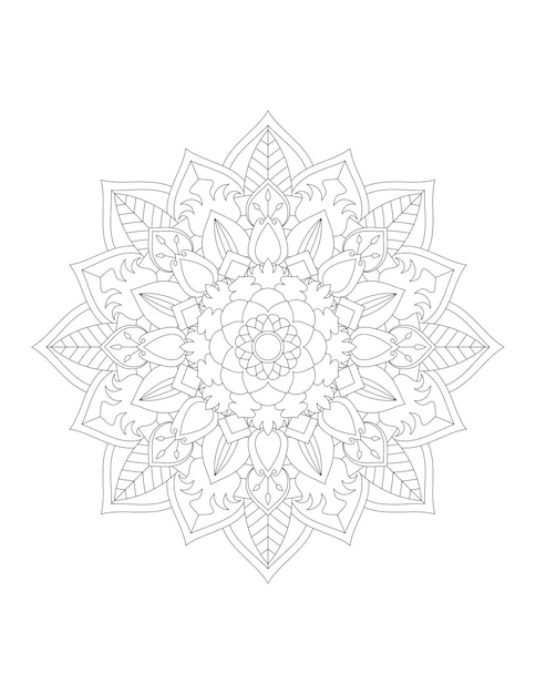 Flower Coloring Page. Mandala. Flower Mandala. Coloring Page