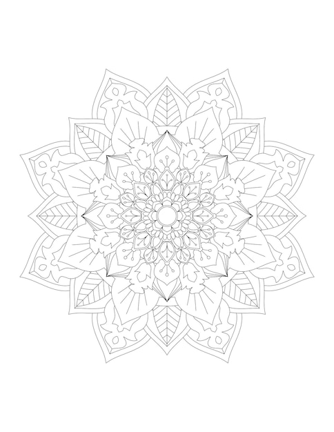 Flower Coloring Page. Mandala. Flower Mandala. Coloring Page