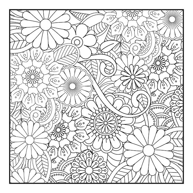 Flower coloring page