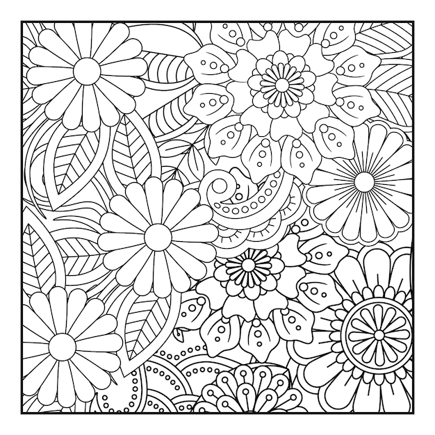 Flower coloring page