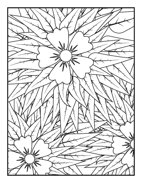 Flower coloring pages background