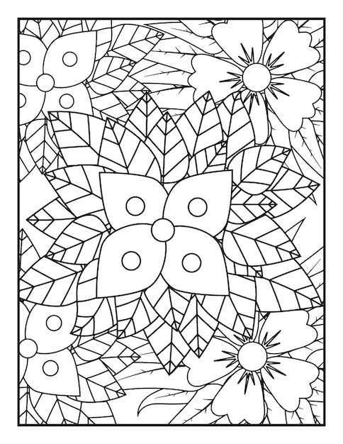 Flower coloring pages background