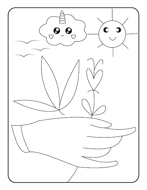 flower coloring pages for kids