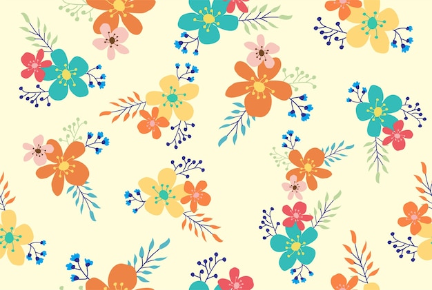 Flower Cute seamless  pattern 