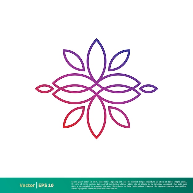 Flower Decoration Icon Vector Logo Template Illustration Design Vector EPS 10