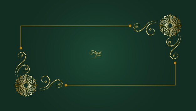 Vector flower decorative gold frames and borders