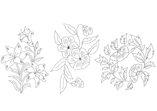 flower design drawing