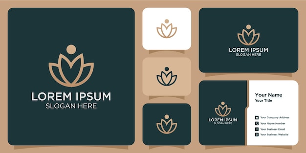 Flower design logo for beauty care and business card