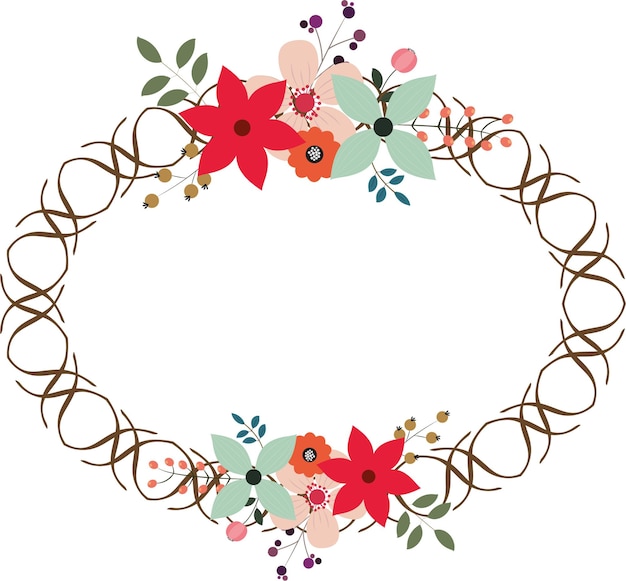 Vector flower frame background