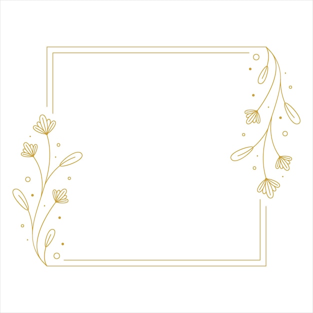 Vector flower frame ornament collection set