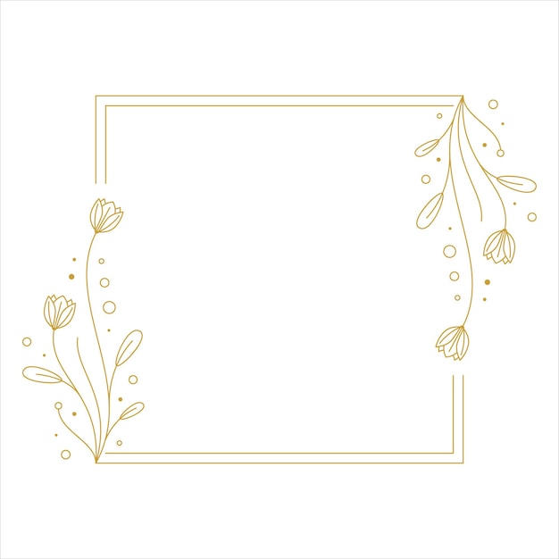 Vector flower frame ornament collection set