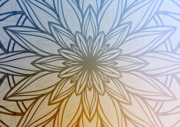 Vector flower gray soft art gradient mandala light background