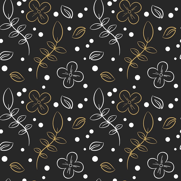 Flower and Leaves Pattern