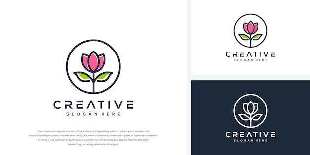 Flower logo design ready to use