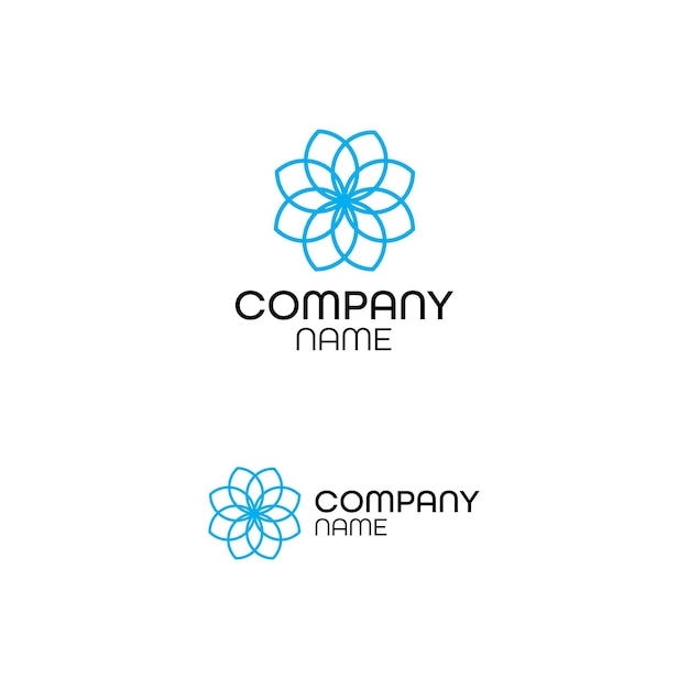 flower logo diamond shape vector