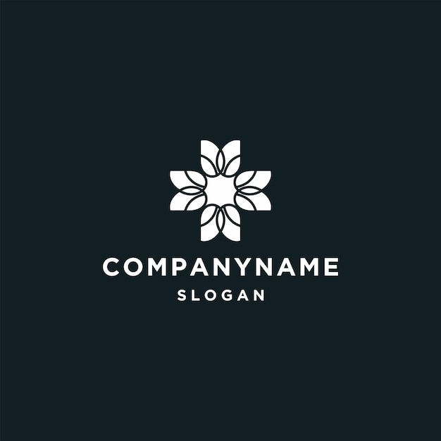 Flower logo icon design template