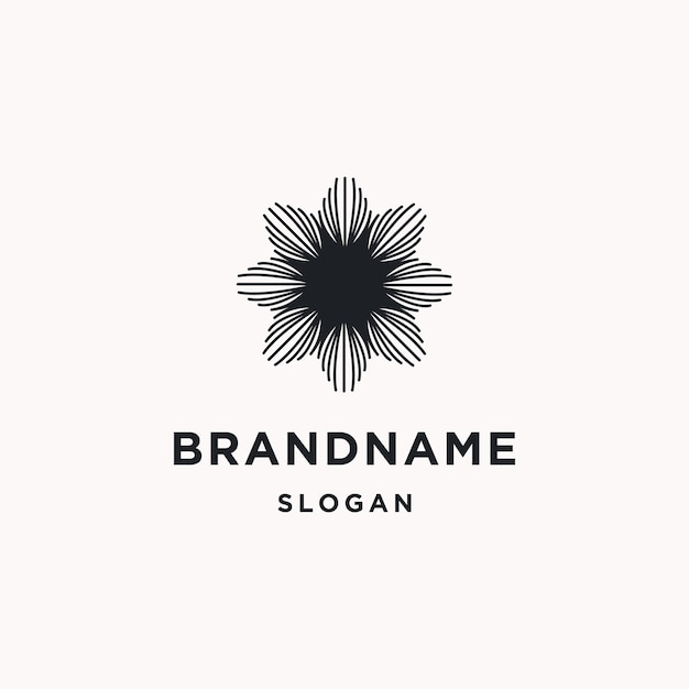 Flower logo icon design template