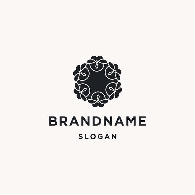 Flower logo icon design template