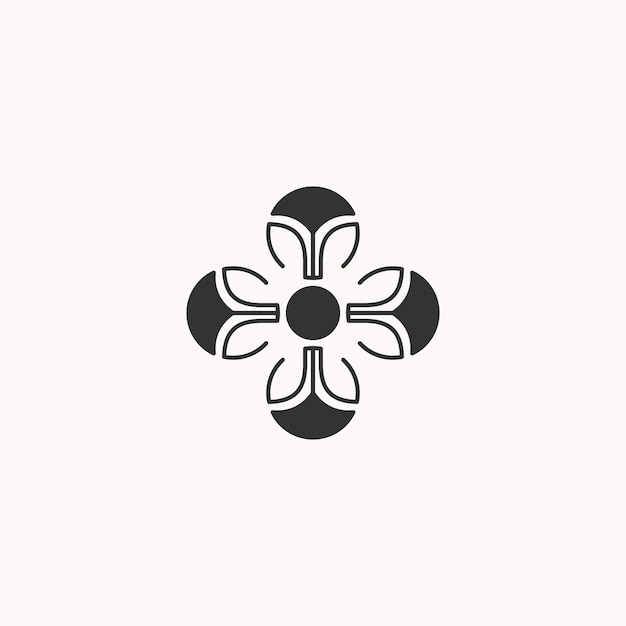 Flower logo icon design template